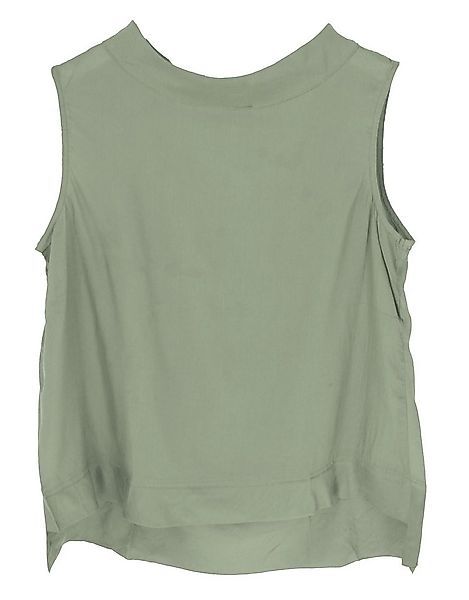 Guru-Shop Longbluse Luftiges Boho Blusentop, Basic Sommertop - salbei alter günstig online kaufen