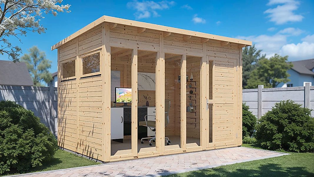 BERTILO Gartenhaus "Pentus 3 Office, in verschiedenen Farben" günstig online kaufen