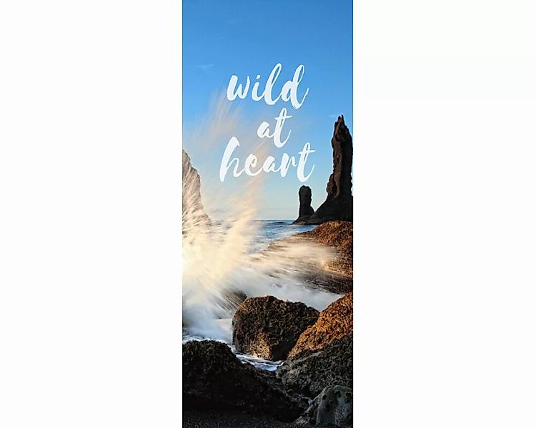 Dekopanel "Wild heart" 1,00x2,50 m / Glattvlies Brillant günstig online kaufen