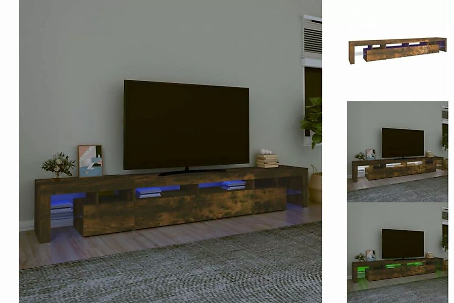 vidaXL TV-Schrank TV-Schrank mit LED-Leuchten Räuchereiche 260x36,5x40 cm L günstig online kaufen