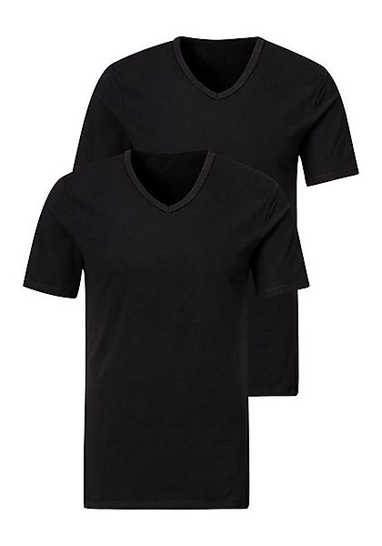 H.I.S Unterziehshirt (2-St) mit V-Ausschnitt und kleinem Logo, Unterhemd, T günstig online kaufen