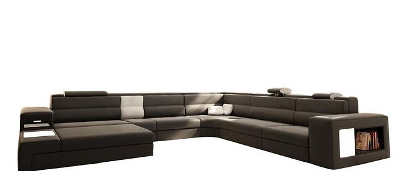 Xlmoebel Ecksofa Ecksofa mit modernem Design aus Leder und USB+LED Beleucht günstig online kaufen