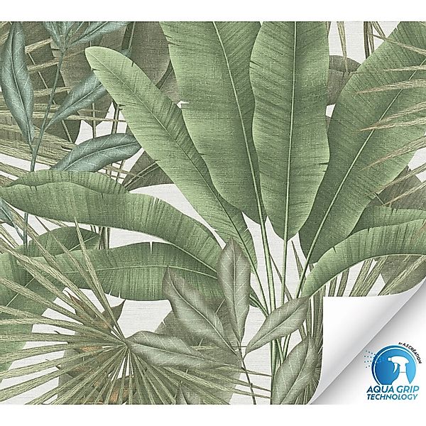 A.S. Création Vorgeleimte Vliestapete Palmen in Grün und Beige 10,05 m x 0, günstig online kaufen