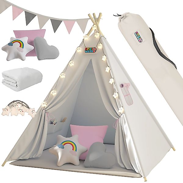 Tipi Spielzelt Rosa 160x130x130cm günstig online kaufen