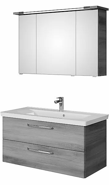 Saphir Badmöbel-Set »Trentino 2-tlg Mineralmarmor-Waschtisch, Spiegelschran günstig online kaufen