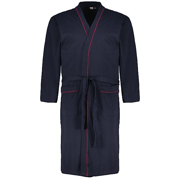 ADAMO Hausmantel aus leichtem Jersey Farbe dunkelblau Größe: 3XL günstig online kaufen