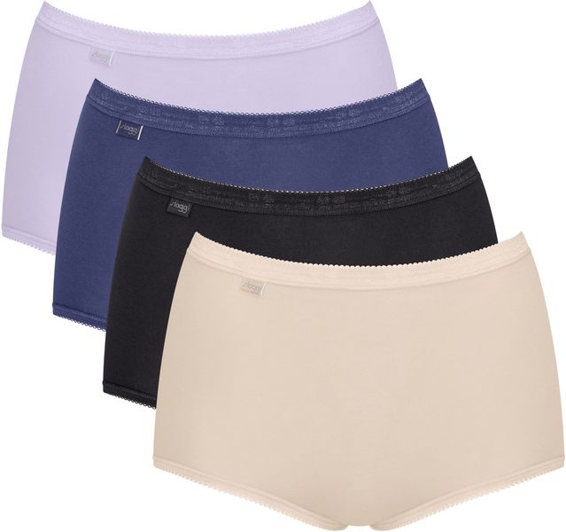 sloggi Maxislip "Basic+" 4er Pack, Baumwollmischung, weiche Nähte, hohe Tai günstig online kaufen