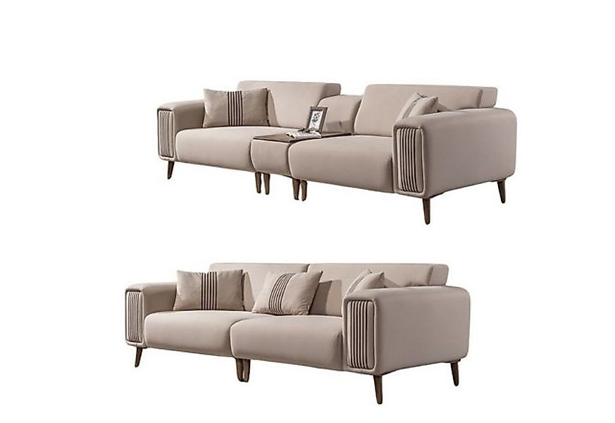 Villa Möbel Polstergarnitur Santero, (Set, 2-tlg), mit Relax-/Bettfunktion günstig online kaufen