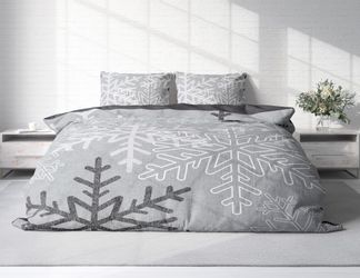 One Home Bettwäsche Winter Snowflakes, Biber, günstig online kaufen