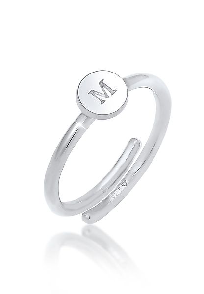 Elli Fingerring Verstellbar Initiale Kreis 925 günstig online kaufen