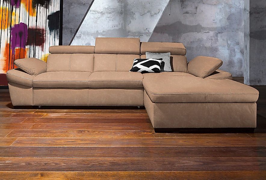 exxpo - sofa fashion Ecksofa "Salerno, Funktionssofa, Breite 280cm, hoher S günstig online kaufen