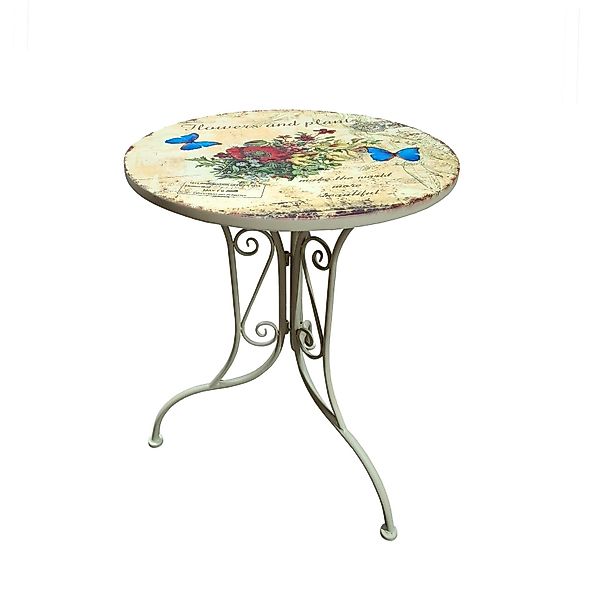 HTI-Living Gartentisch Metalltisch Flowers and Plants günstig online kaufen