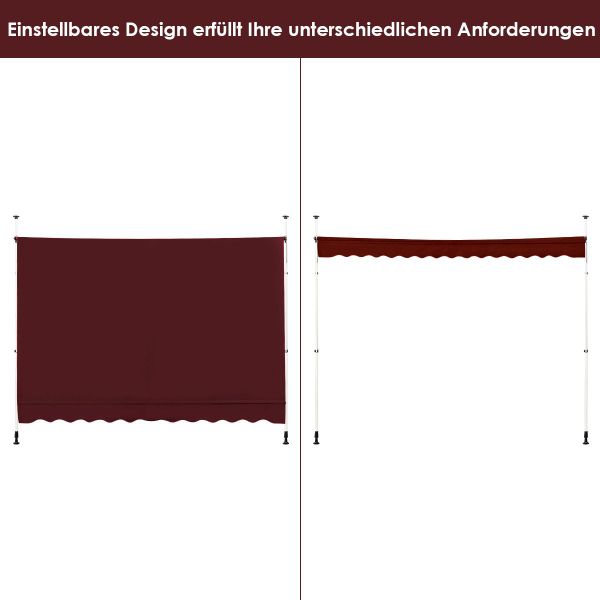 KOMFOTTEU Klemmmarkise Balkonmarkise Sonnenschutz ohne Bohren, günstig online kaufen