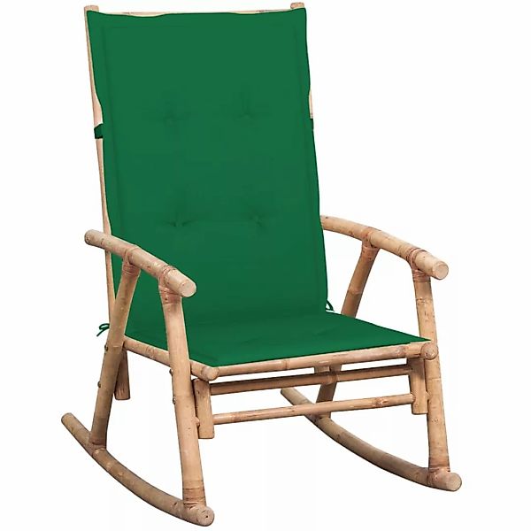 Schaukelstuhl Mit Auflage Bambus günstig online kaufen
