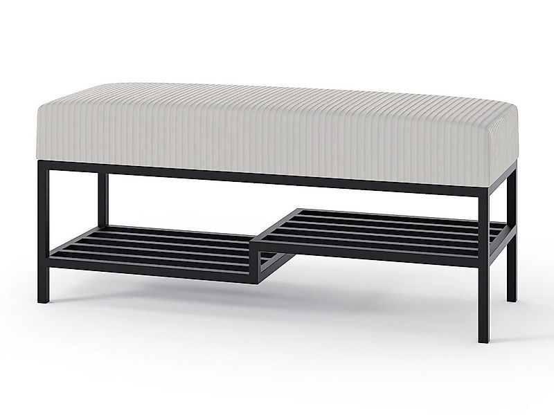 Beautysofa Polsterbank Moderne, modische elegante Bank mit Schuhregal SHELF günstig online kaufen