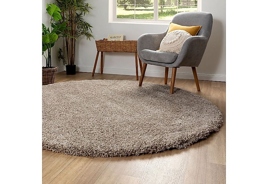 Steffensmeier Hochflor-Teppich Twilight - Rund, rund, Shaggy, Langflor, Kun günstig online kaufen