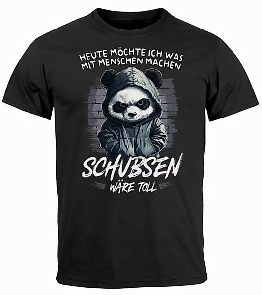 MoonWorks Print-Shirt Herren T-Shirt Heute möchte ich was mit Menschen mach günstig online kaufen