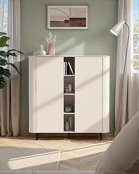 INOSIGN Highboard "Lido, B/H 150/154 cm, 2 Türen, 4 offene Fächer, Stauraum günstig online kaufen