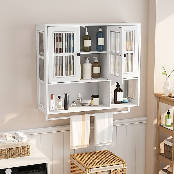 OKWISH Hängeschrank Wandhängeschrank, Glas-Wandregal (3-türiger Wandschrank günstig online kaufen