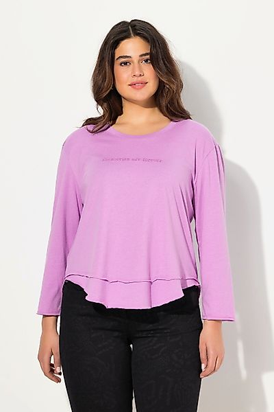 Ulla Popken Longsleeve Shirt Lagenoptik Rundhals günstig online kaufen
