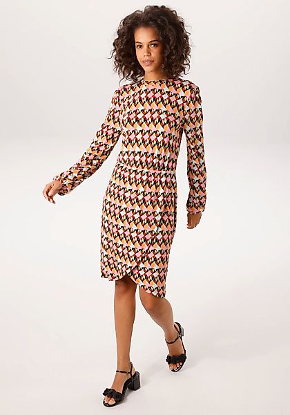 Aniston CASUAL Jerseykleid mit tiefem Rückenausschnitt in Wickeloptik - NEU günstig online kaufen