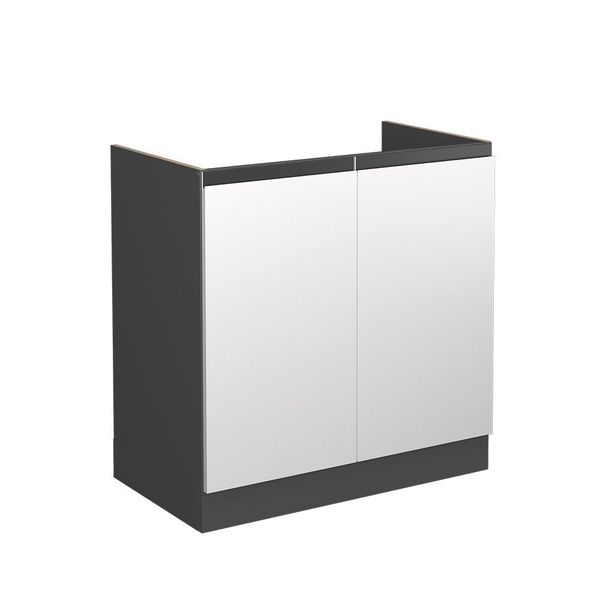 Vicco Spülenunterschrank R-Line, Weiß/Anthrazit, 80 cm günstig online kaufen