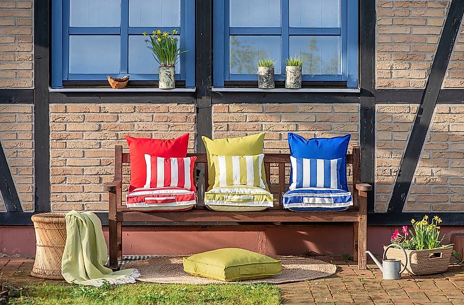 H.O.C.K. Dekokissen »Classic Streifen Outdoor«, Kissenhülle mit Füllung, 1 günstig online kaufen