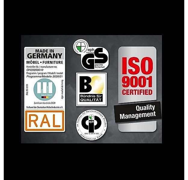 freiraum Kleiderschrank in Graphit (B/H/T: 204x220x3 cm) günstig online kaufen