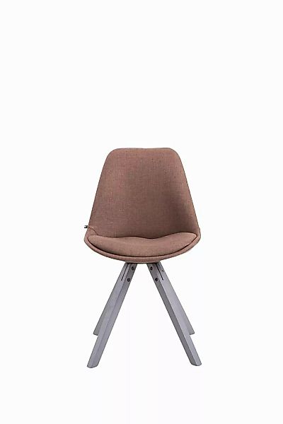 Esszimmerstuhl Toulouse Stoff Square Grau Braun günstig online kaufen