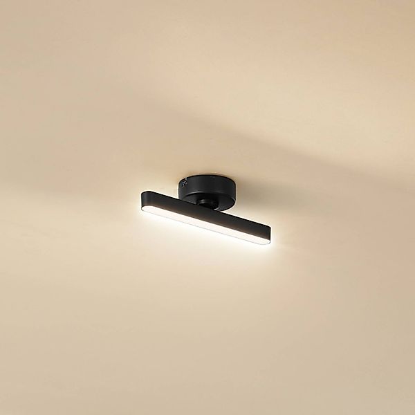 Lindby LED-Deckenleuchte Eldrin, 1-flg., schwarz,Lichtleiste günstig online kaufen