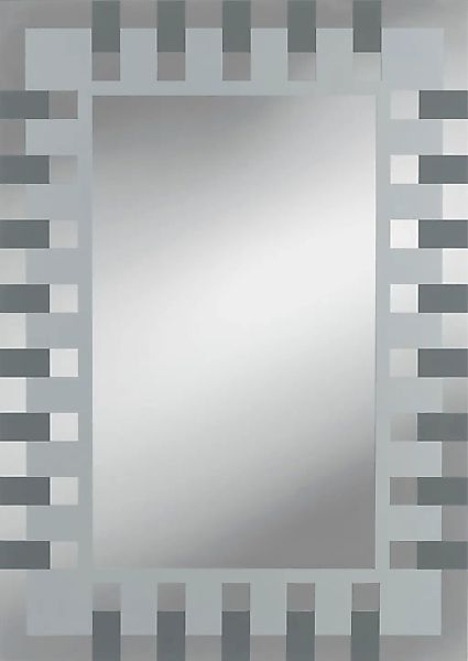 Kristall-Form Dekorspiegel Enzo 50 cm x 70 cm Silberfarben-Anthrazit günstig online kaufen