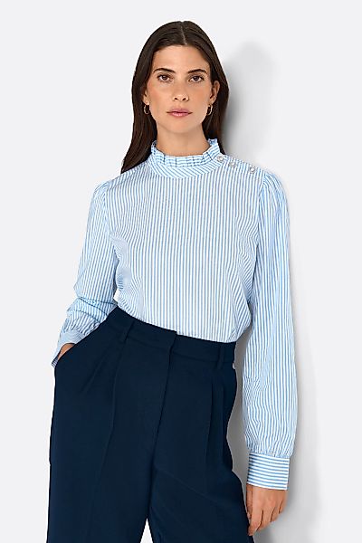RICHROYAL Langarmbluse mit Rüschendetails, gestreift, regular günstig online kaufen