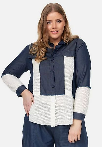 Kekoo Langarmbluse Bluse Casual aus Baumwolle 'Iduna' günstig online kaufen