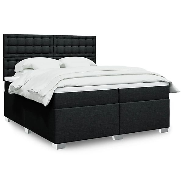 vidaXL Boxspringbett mit Matratze Schwarz 200x200 cm Stoff 3292911 günstig online kaufen