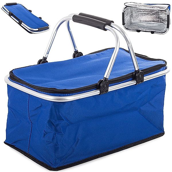 emeco Picknicktasche Alu Einkaufskorb Faltbar Picknick günstig online kaufen
