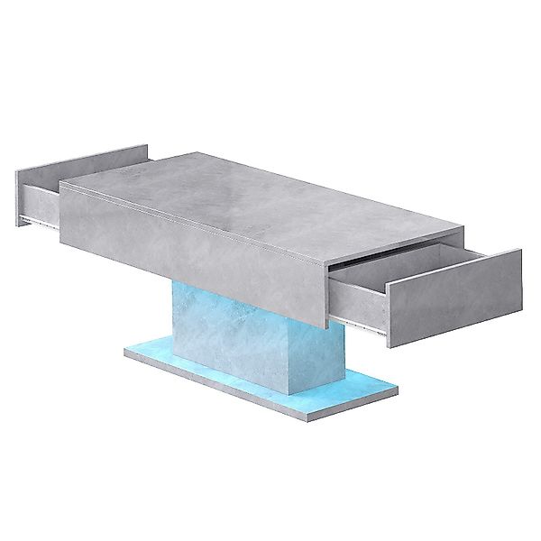 radelldar Couchtisch Wohnzimmertisch Hochglanz mit 2 Schubladen modern 110x günstig online kaufen