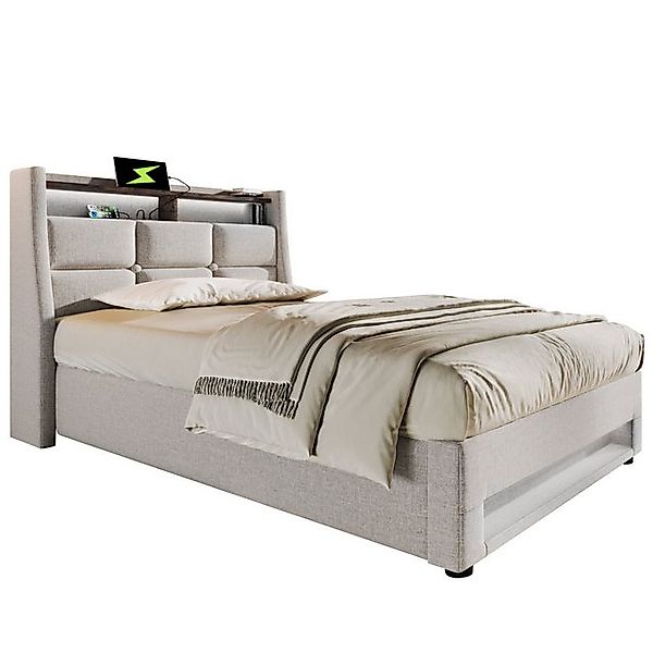 REDOM Polsterbett (Jugendbett mit USB Ladeanschluss), günstig online kaufen