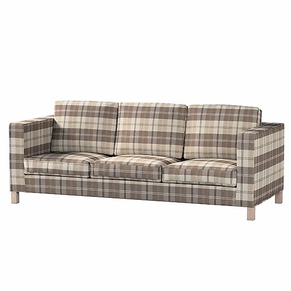 Bezug für Karlanda 3-Sitzer Sofa nicht ausklappbar, kurz, braun-beige, Bezu günstig online kaufen