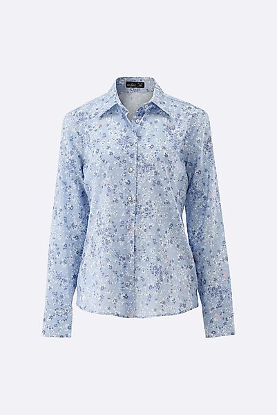 Hemdbluse tailliert aus Baumwoll-Plumetis günstig online kaufen