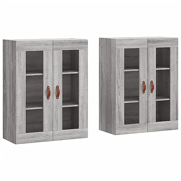 vidaXL Sideboard Wandschränke 2 Stk. Grau günstig online kaufen