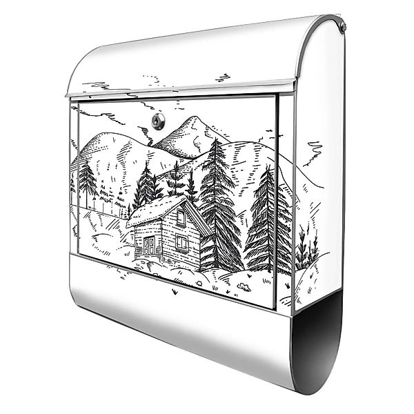 Banjado Design Briefkasten Silber Pulverbeschichtet 39x47x14cm 2 Schlüssel günstig online kaufen