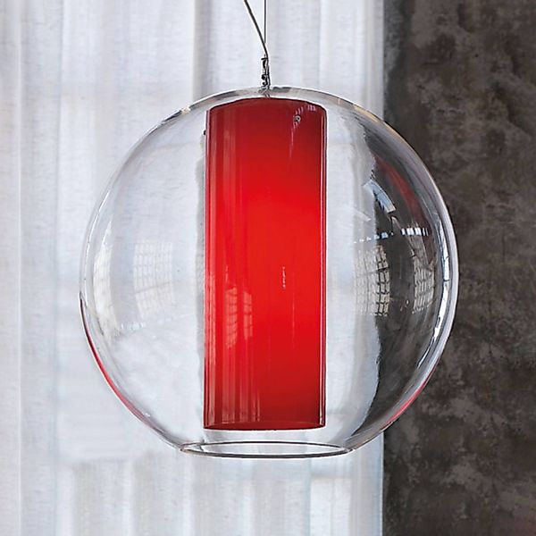 Modo Luce Bolla Hängelampe Kunststoff rot Ø 60 cm günstig online kaufen