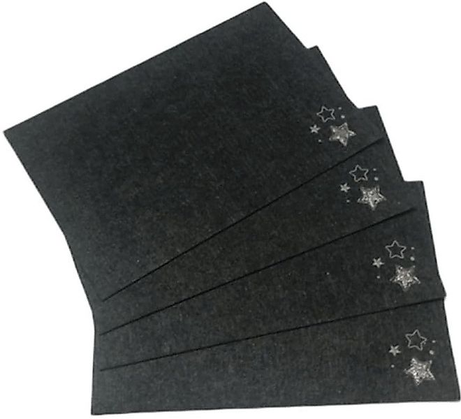 Steinnacher Bärbel Platzset Platzsets mit Sternen dunkelgrau, (4-St) günstig online kaufen