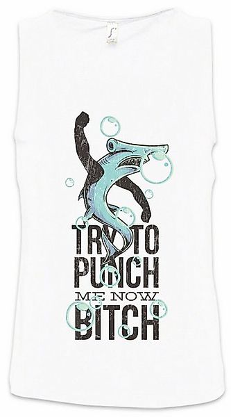 Urban Backwoods Tanktop Try To Punch Ärmelloses T-Shirt Hai Shark Haie Hamm günstig online kaufen