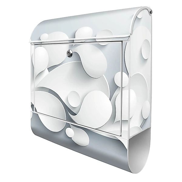 Banjado Design Briefkasten Weiß Pulverbeschichtet 39x47x14cm 2 Schlüssel Mi günstig online kaufen