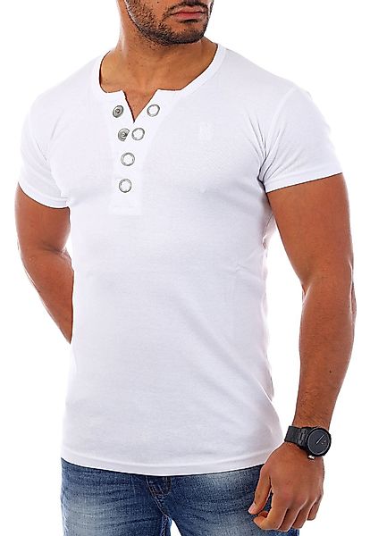 Young & Rich T-Shirt Herren basic fein gerippt mit trendigen extra großen K günstig online kaufen
