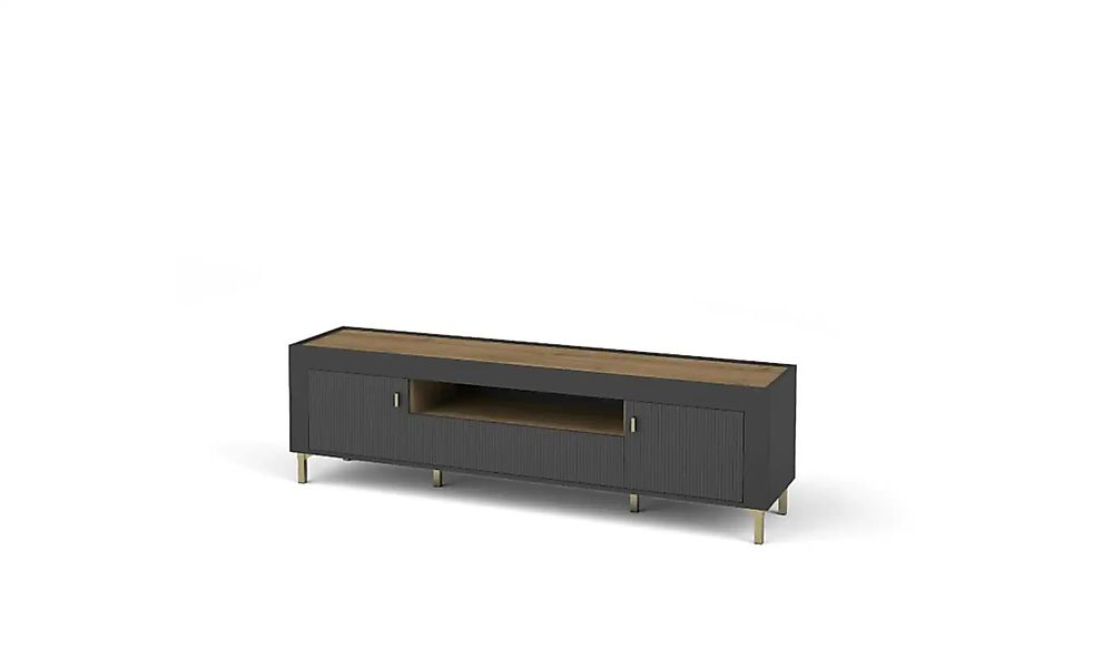 Lowboard  Mossa ¦ schwarz ¦ Maße (cm): B: 177 H: 52 Kommoden & Sideboards > günstig online kaufen