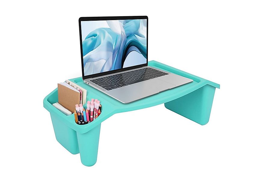 Belle Vous Dekoobjekt Belle Vous Blauer Mehrzweck-Bett Tabletttisch mit 3 F günstig online kaufen