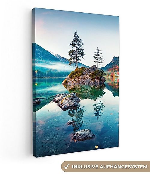 OneMillionCanvasses® Leinwandbild Berge - See - Bäume - Natur - Wasser, Fot günstig online kaufen