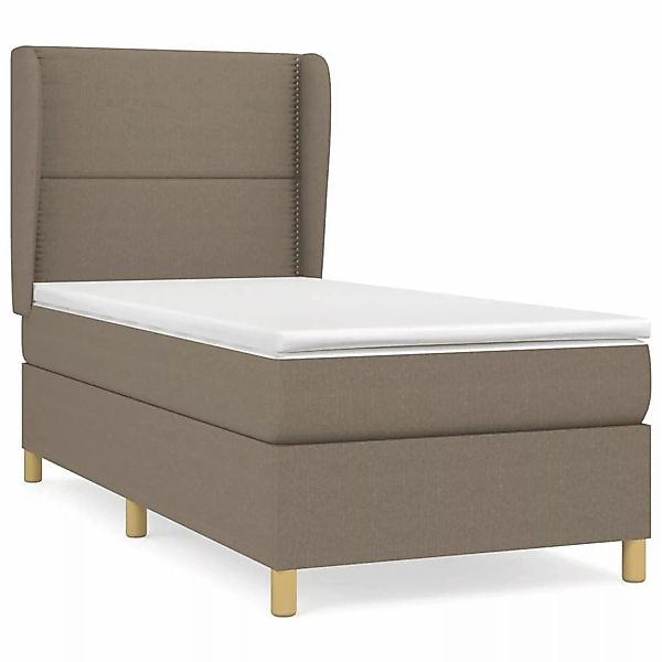 vidaXL Boxspringbett mit Matratze Taupe 90x200 cm Stoff1372851 günstig online kaufen
